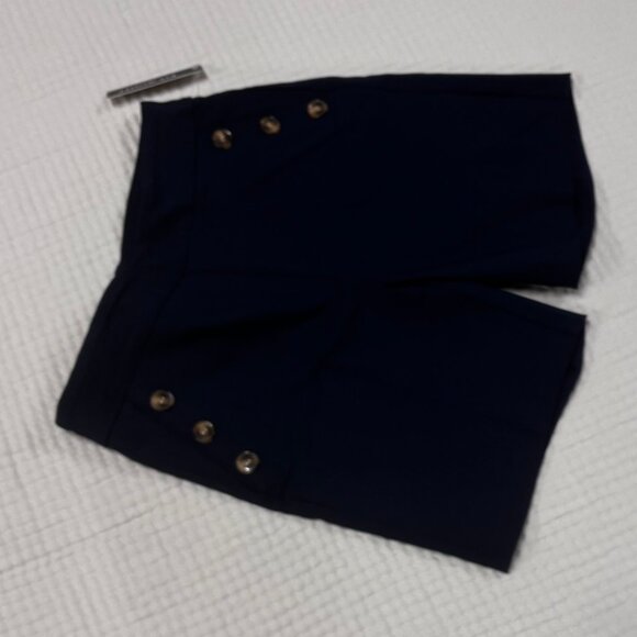 Nautical Navy Blue Pull Up Shorts, Sz M, NWT - Picture 6 of 7